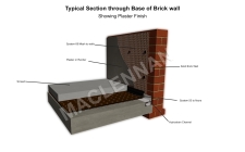 Base Of Brick Wall 20mm Plaster